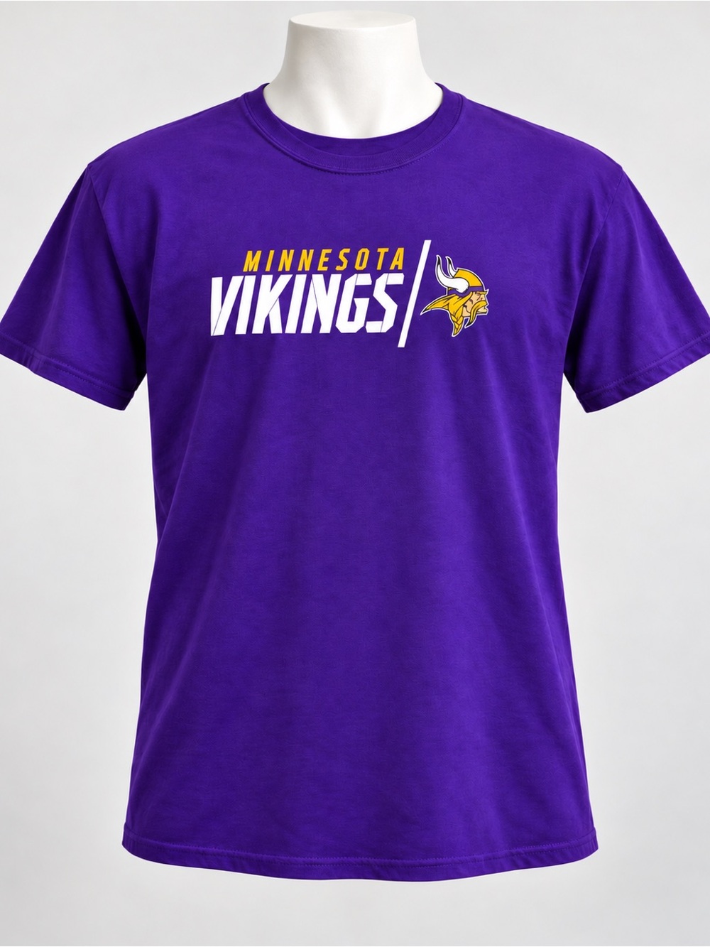 Majestic Minnesota Vikings Purple Logo Tee - Men large NFL